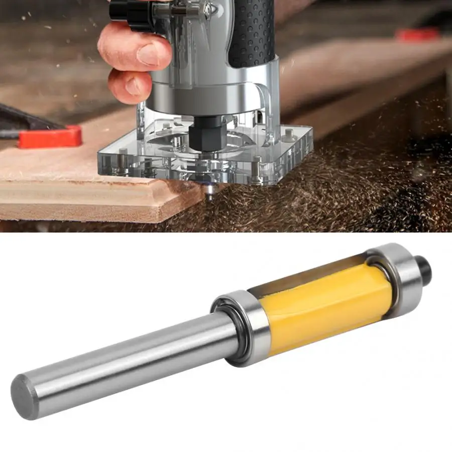 8mm Shank Pattern Flush Trim Router Bit Double Bearing Woodworking Milling Cutter Tool milling cutter woodwork