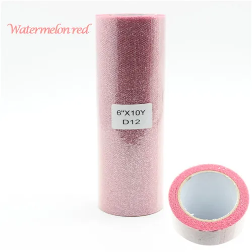 Watermelon red 15 см 10yd тени с металлическим блеском тюль рулон Свадебные вечерние украшения катушка пачка упаковка для подарка на день рождения Рождество события поставки - Цвет: Watermelon red