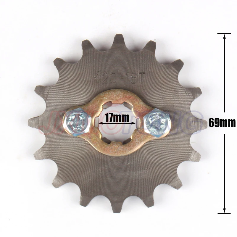 Передняя Звездочка двигателя 420 10 19 10T 11T зубьев 17 мм для скутера мотоцикла