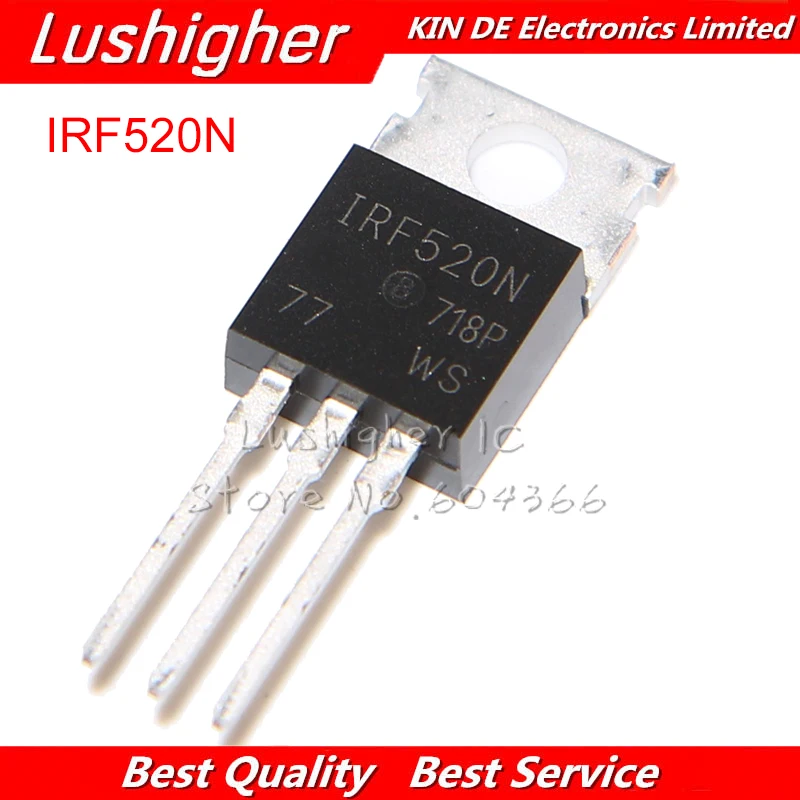 50 шт. IRF520 до 220 IRF520N TO-220 IRF520NPBF | Электронные компоненты и принадлежности