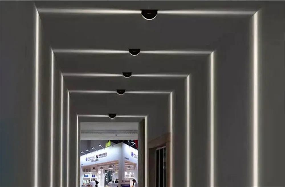 LED8W Открытый водонепроницаемый оконный светильник четырехсторонний светящийся настенный светильник контурный светильник креативный дверной каркас Бра Лампа AC85-265