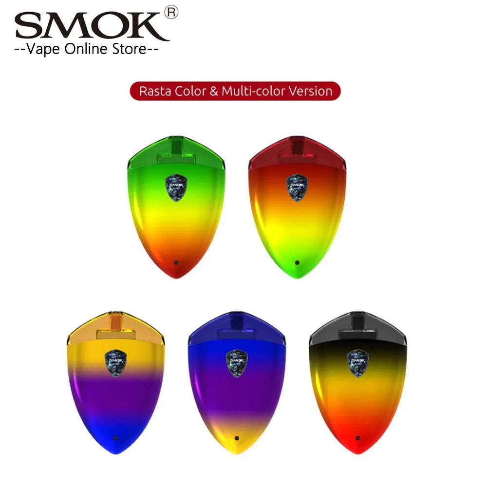 Аутентичный Smok Rolo Badge Kit встроенный аккумулятор 250 мАч 2 мл Pod Atomizer E-Cigarette Vape Mini