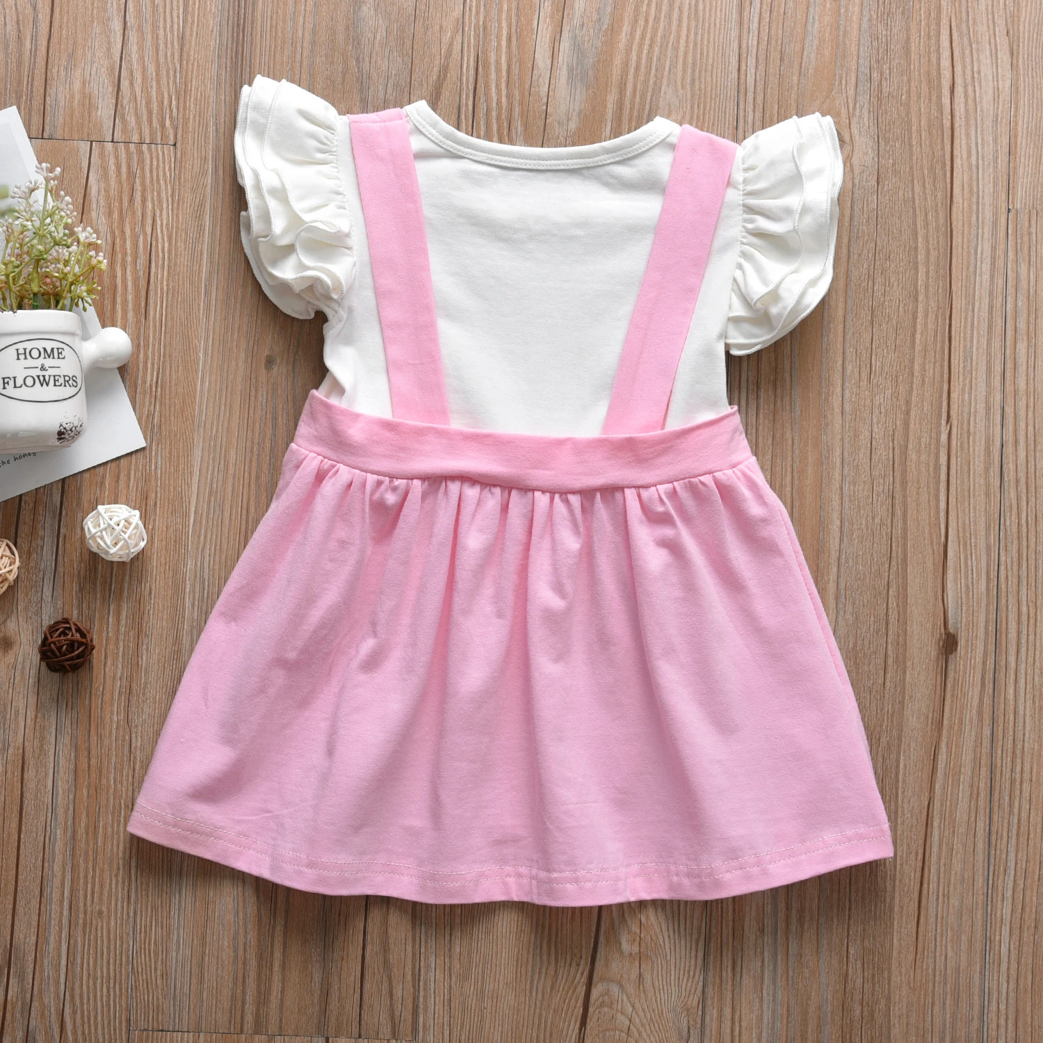 Платье для маленьких девочек повседневное многослойное платье с короткими