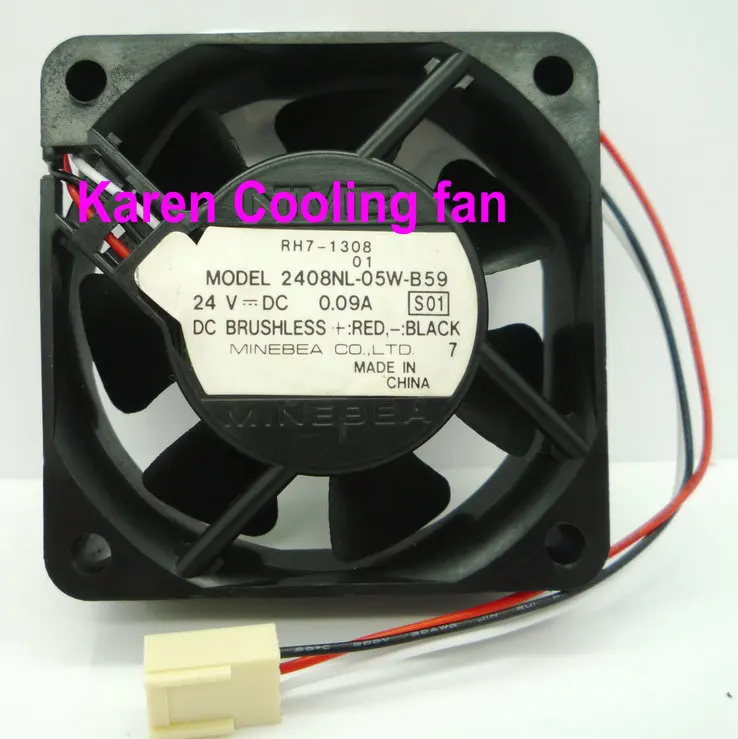 NMB 6 см 2408NL 05W B59 24V 0.09A 3 Вентилятор 60*60*20 мм B50|fan 24v|6cm fan24v fan |