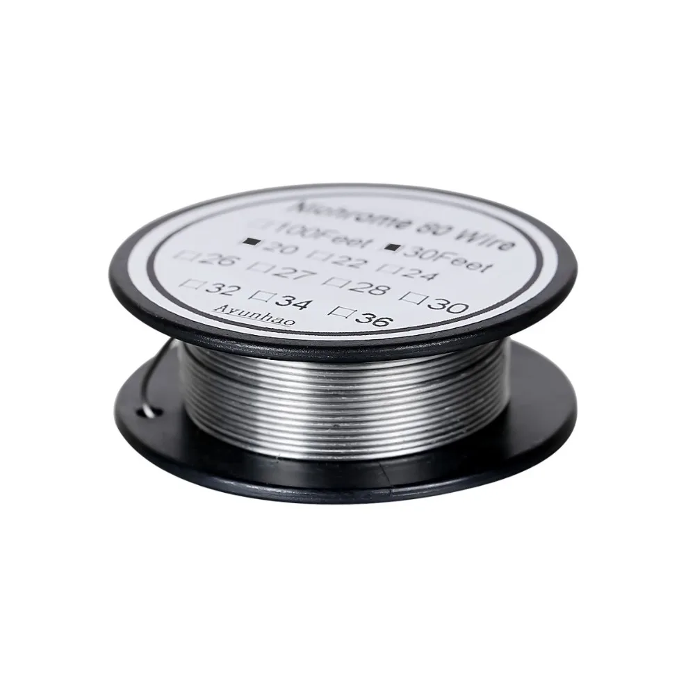 Нихромовая проволока 80 20 Калибр AWG из нержавеющей стали 0 8 мм 30 футов используется
