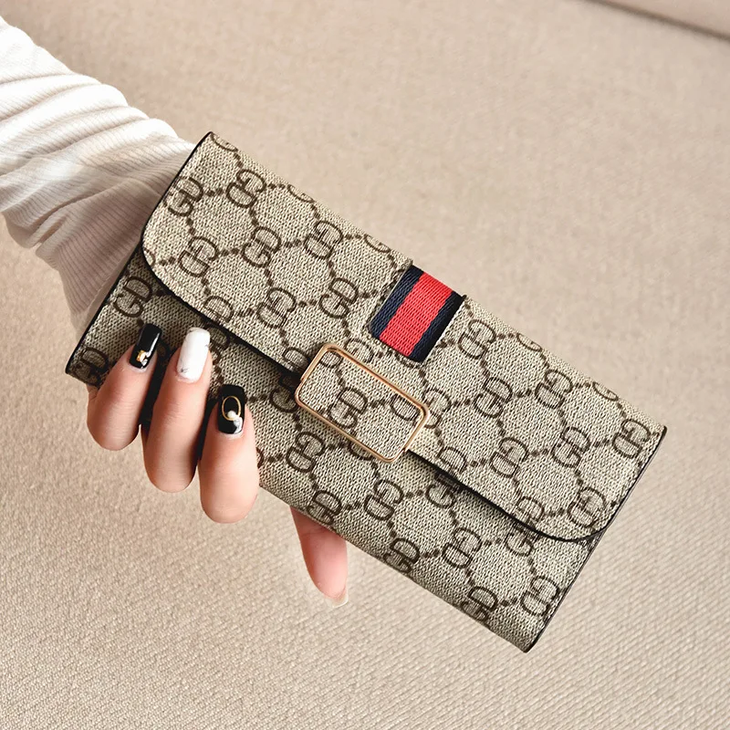 Waystone lady's wallet. Fold long lady purse print fashion multi-bit hand bag color girl purse. | Багаж и сумки