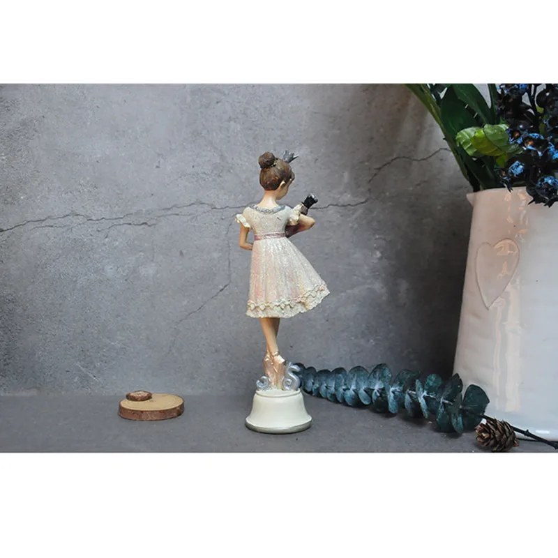 

American Country Rural Color Painting Ballet Girls Decor Purely Manual Home Living Room Garden Cafe Decor Ornament M1873