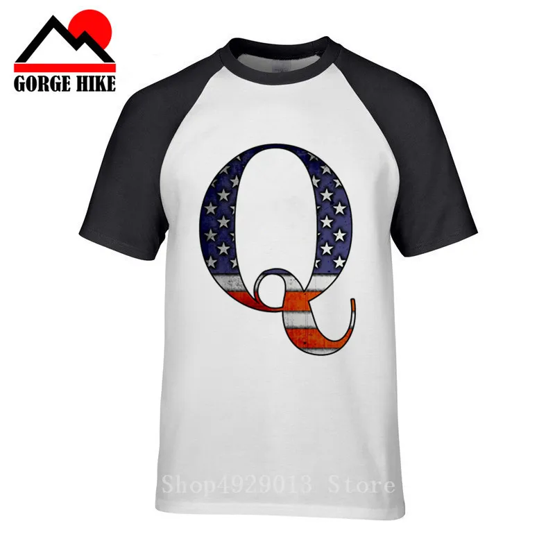 QANON THE BIG Q Qanon американская мода 3D Футболка Harajuku футболки с принтами орла США