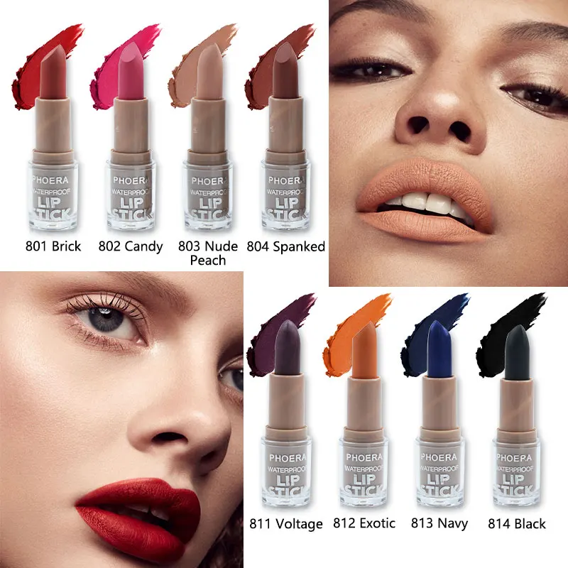 PHOERA 14 цветов Макияж для губ долговечная водостойкая увлажняющая антипригарная