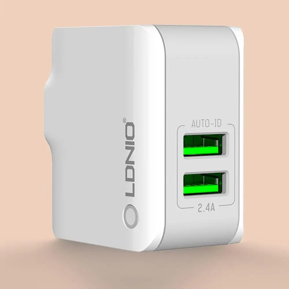 2019 Новое поступление LDNIO A2203 Адаптер зарядного устройства с двойным USB Micro Type C