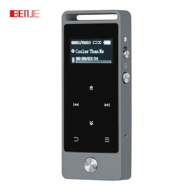 BENJIE MP3 плеер Сенсорная Кнопка Металлический музыкальный 8 Гб оригинальный S5
