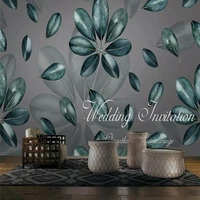 custom mural wallpaper modern minimalist tropical plant flower fashion tv background wall