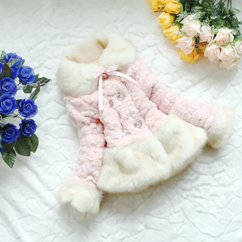 2018 г. Меховое зимнее плотное пальто из искусственного меха куртка Casco Infantil Menina