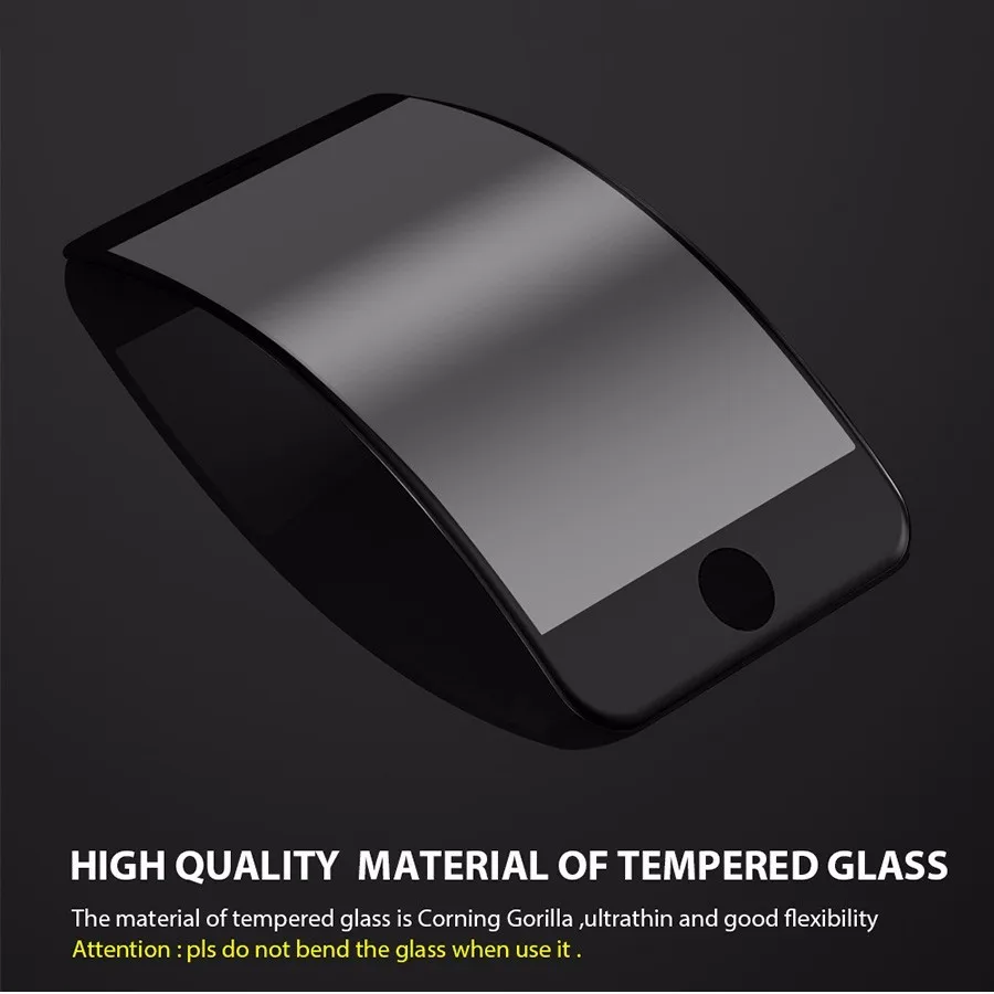100 шт для iphone 6 7 закаленное стекло из углеродного волокна 3D изогнутое 6s plus