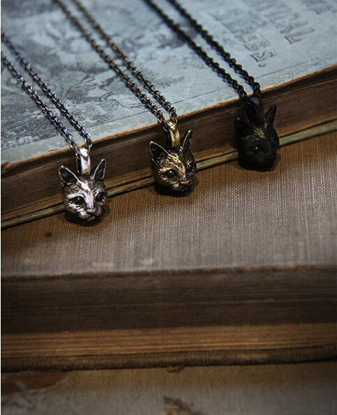 Ожерелье в стиле бохо с маленькой кошачьей головой | Украшения и аксессуары