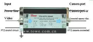 TOWE AP-CCTV-2/220AC сети камера 220VAC AC powervideo аудио сигналы PTZ цепи управления защита от перенапряжения