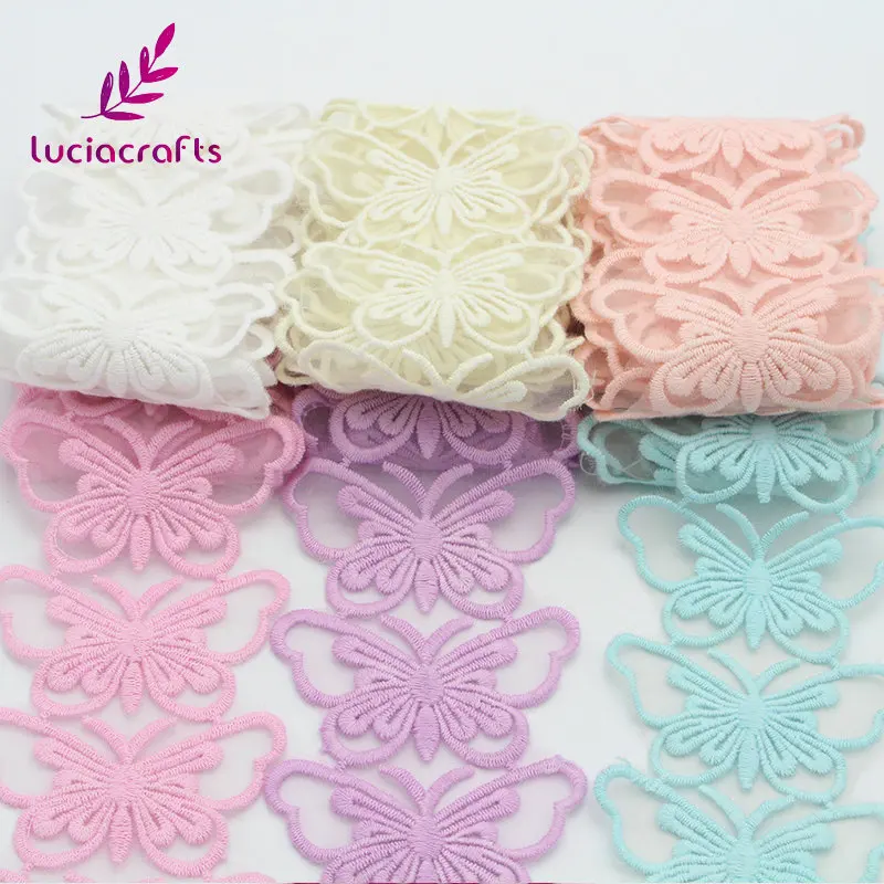 Lucia crafts 7,3 см Разноцветные формы Вязание Вышивка Хлопок Кружево DIY отделка Швейные аксессуары материалы N0513