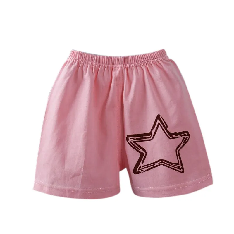Короткие летние штаны с мультяшным принтом для маленьких мальчиков и девочек