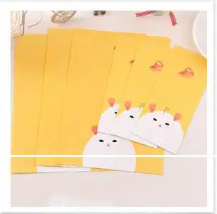 Коллекция с мультяшными животными блокнот конвертом 6 листов бумага буквами + 3