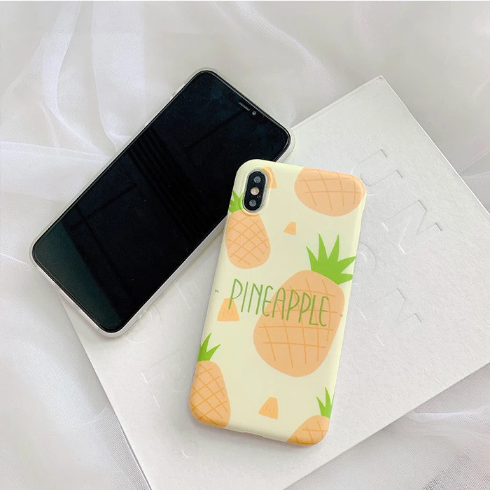 Мультяшный Летний чехол для телефона с фруктами iPhone 6 7 8 plus милый мягкий из ТПУ