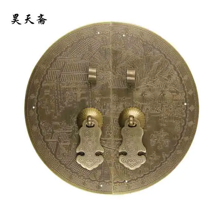 

[Haotian гетерианский] старинная бронза, аксессуары из меди, ручка для обуви диаметром 18 см