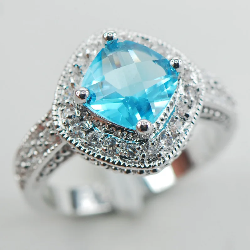 

Crystal Zircon Fashion Women 925 Sterling Silver Ring F900 Size 5 6 7 8 9