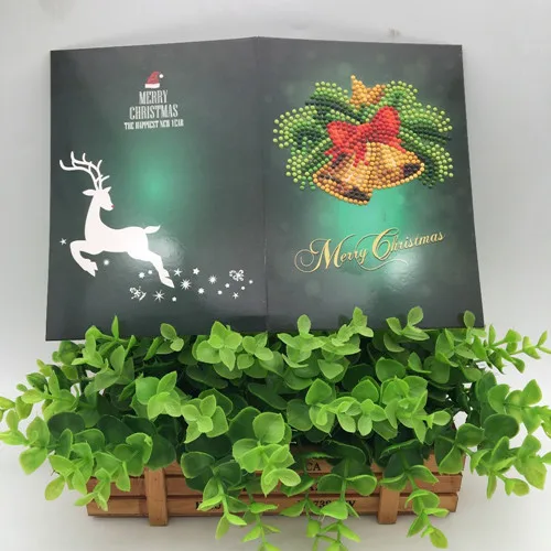 5d алмазная картина kerstkaarten на заказ eigen foto мультфильм Санта-Клаус С Рождеством поздравительные открытки Рождественские открытки - Цвет: 5