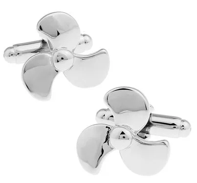 

Men Gift Fan Cufflinks Wholesale&retail Silver Color Copper Material Novelty Fan design Business Suit Accessaries
