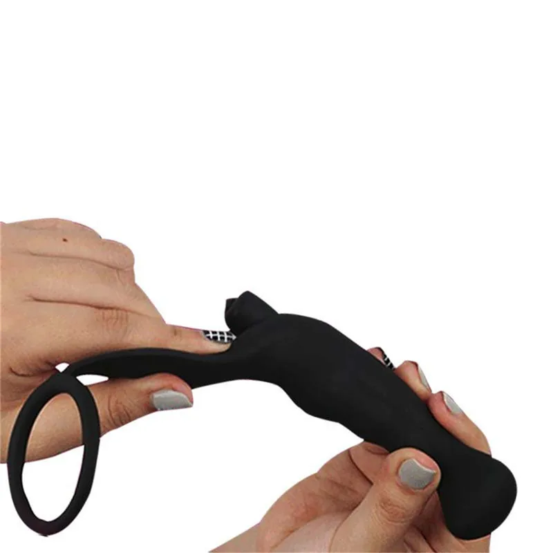 Male Silicone Vibrator for Men Anal Sex Toys Butt Plug Vibrating Prostate Stimulator Penis Massager Ring Masturbator |