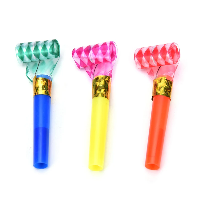 

10PCS Multi Color Party Blowouts Whistles Kids Birthday Party Favors Decoration Supplies Noicemaker Goody Bags Pinata