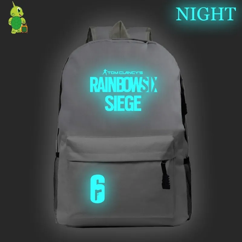Игровой рюкзак Tom Clancy's Rainbow Six Siege, школьные сумки для подростков, женский и мужской рюкзак для ноутбука, дорожные сумки, детские сумки для книг