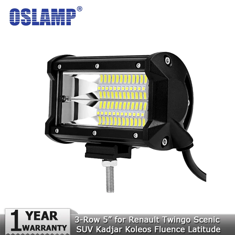 Oslamp 5 дюймов 72 Вт Светодиодный светильник для работы бар светодиодный