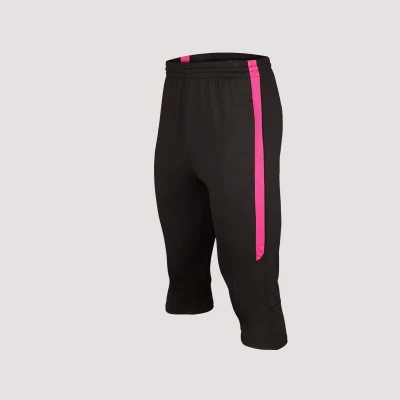 6612 Rose red Футбольные футбольные штаны, размер L-4XL, mannen voetbal, тренировочные штаны, для бега, 3/4, broek met ritsvak - Цвет: 6612 Rose red