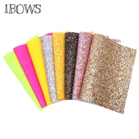 ibows 2230cm faux synthetic leather bow fabric neon colors chunky glitter party wedding decoration diy hairbows bags materials