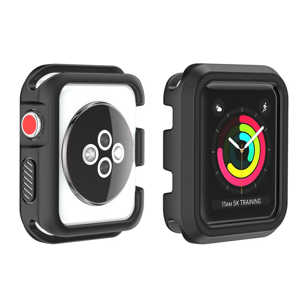 Часы Аксессуары для Apple Watch чехол серии 3 2 1 мягкий тонкий защитная пленка из
