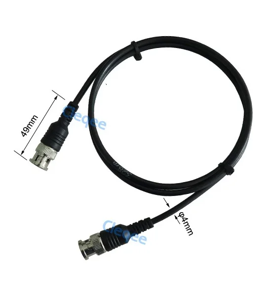 Фото Cleqee P1013 BNC Q9 штепсельная вилка к BNC Q9 штепсельная вилка осциллографа тестовый зонд кабель вывод 100 см №3