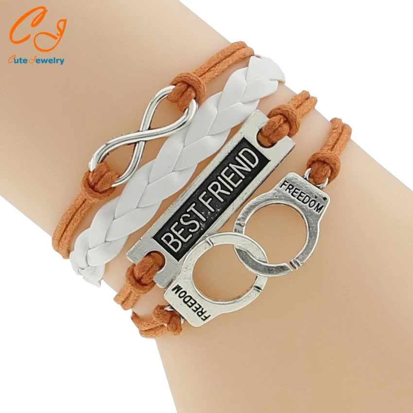 Браслет из плетеной кожи браслет ручной работы античный серебряный на запястье