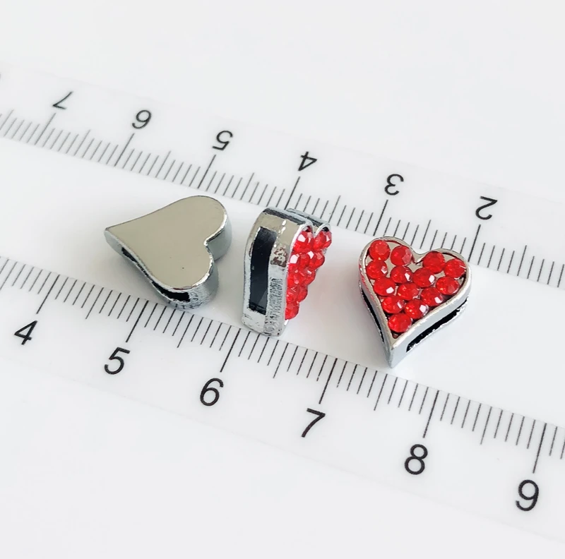 50 шт. бусины шармы в форме сердца 8 мм|Подвески| |