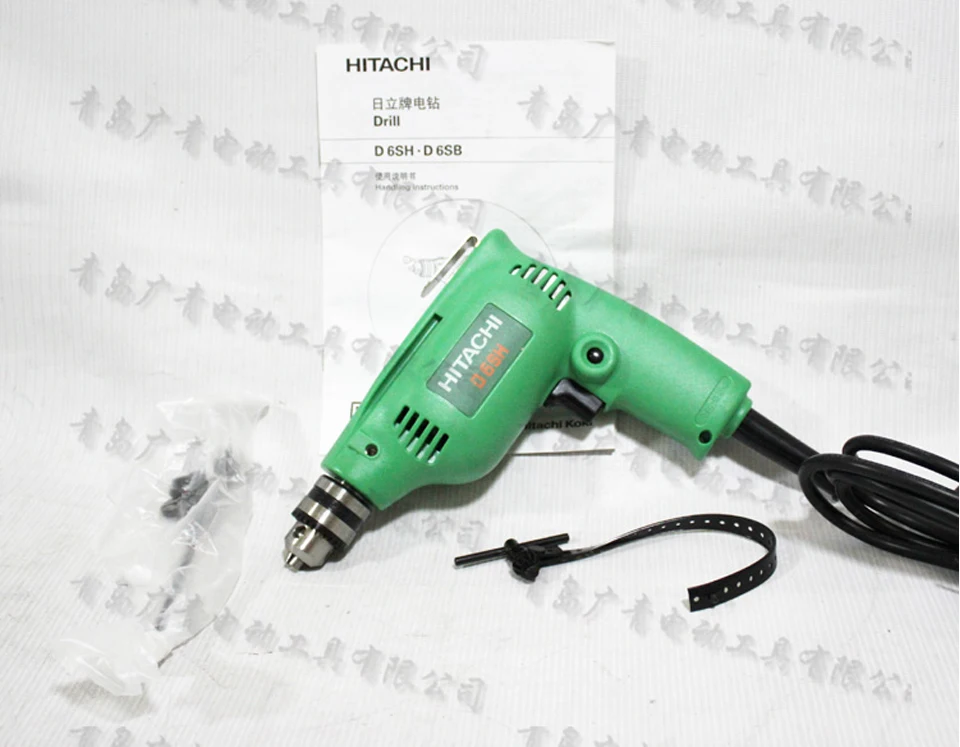 Японская ручная дрель HITACHI D6SH для дома высокоскоростная мини электрическая