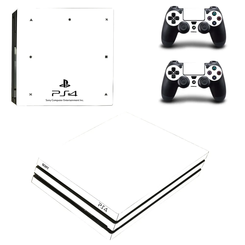 Виниловая наклейка на кожу для консоли Sony Playstation 4 и 2 контроллеров PS4 Pro чистый