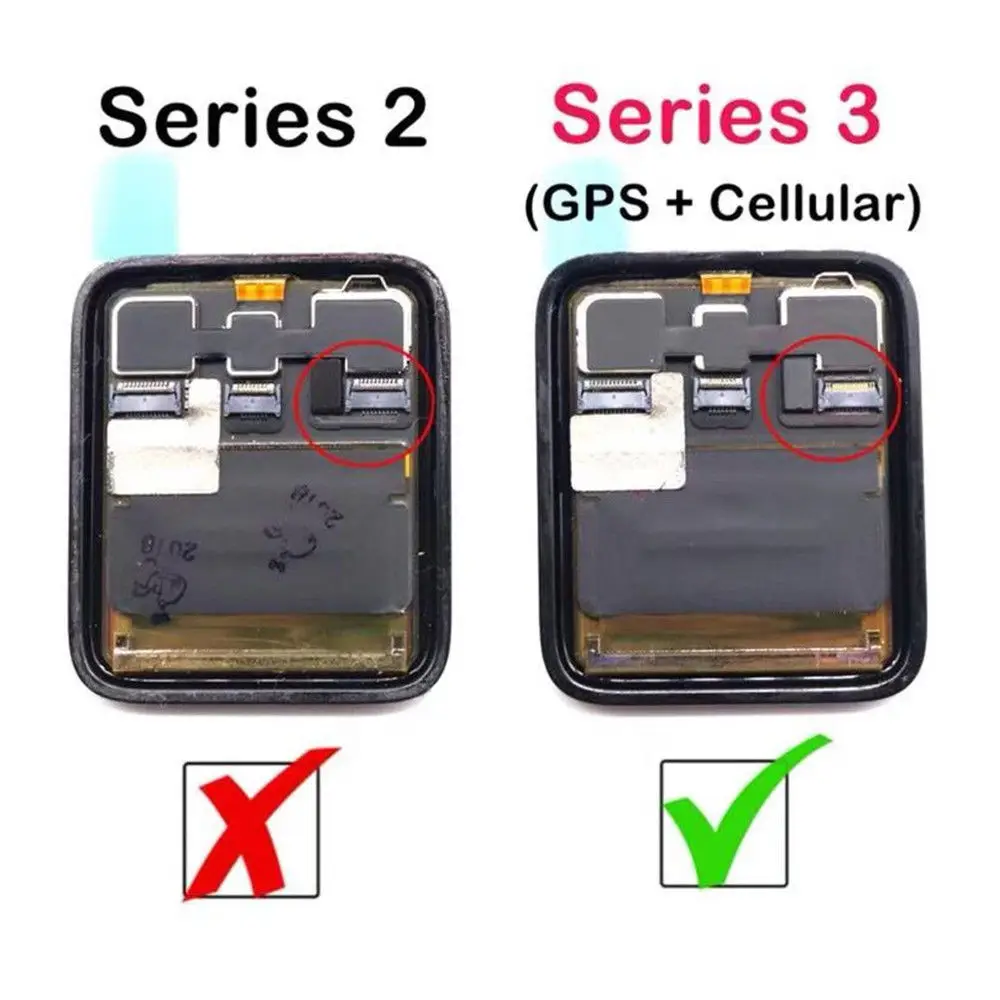 Sinbeda для Apple Watch Series 3 ЖК-дисплей сенсорный дигитайзер серии 3 S3 38 мм/42 мм экран Замена для Apple Watch 3 ЖК