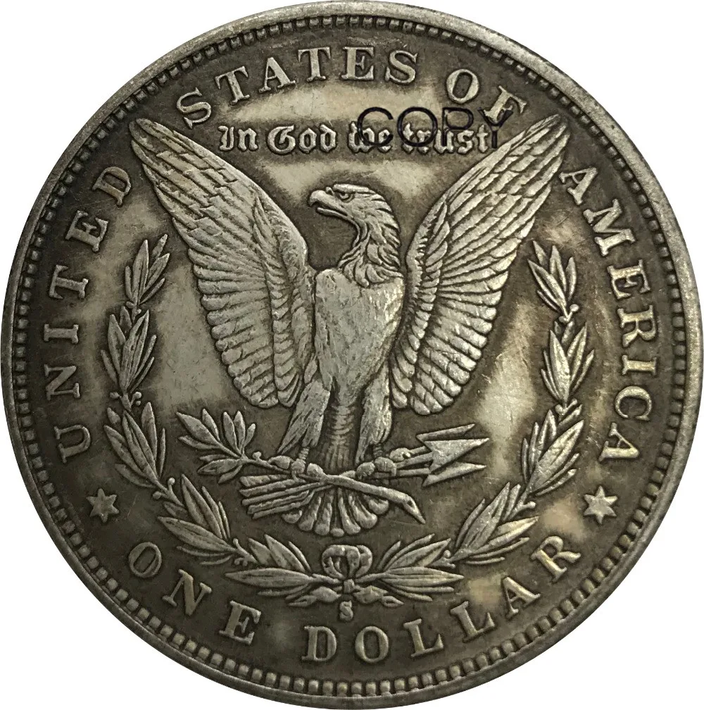 

1891 s United States of America 1 One Dollar Morgan Dollar Cupronickel Silver Plated Copy Coins