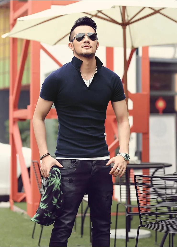 Бренд Для мужчин s Solid Polo Paul рубашка Masculina для Для мужчин модная мужская Повседневное отложным воротником Slim Fit Хлопок поло Для мужчин лето PL005