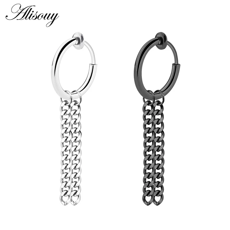 12 Alisouy, 1 шт., хип-хоп, 19 типов, клипсы, серьги, ювелирные изделия для ушей, модные ювелирные изделия, аксессуары для мужчин и женщин, поддельные клипсы, Висячие ювелирные изделия - Окраска металла: 12