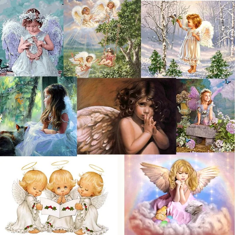 Картина для алмазной вышивки ангельская девушка | Дом и сад