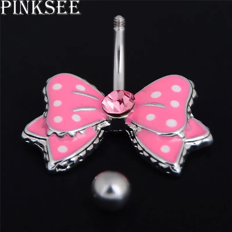PINKSEE галстук-бабочка драгоценный камень кулон 316L хирургическая сталь кристалл