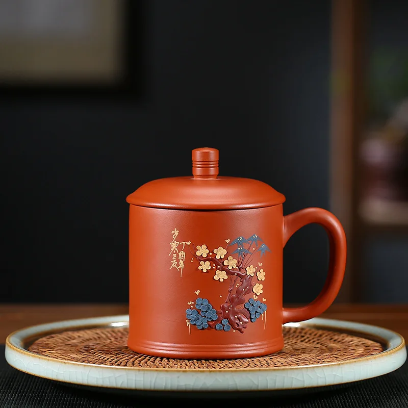 Yixing чашка с покрытием из фиолетового песка руда цинхинду окрашенная чайная