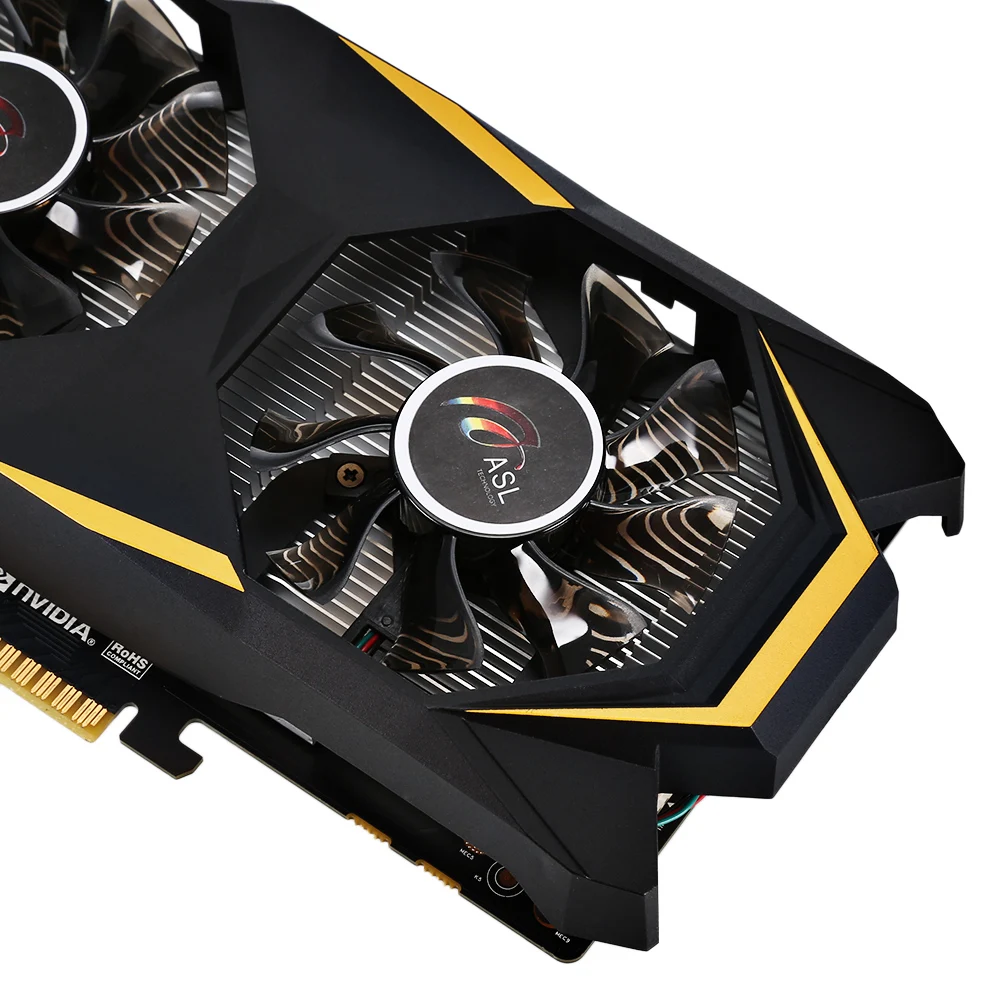 ASL gt1050ti SkyNet игровой Графика Card 4 ГБ 128bit GDDR5 видео карты DP/HDMI/DVI 768 CUDA core 7008 мГц 7680x4320/60