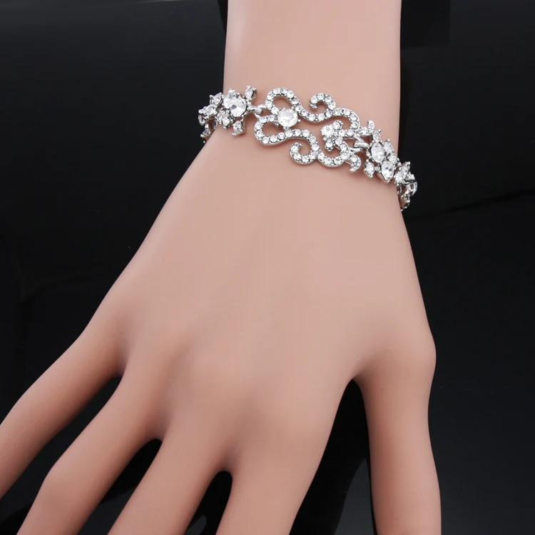 OCESRIO Модный свадебный браслет с кристаллами Свадебные украшения австрийскими