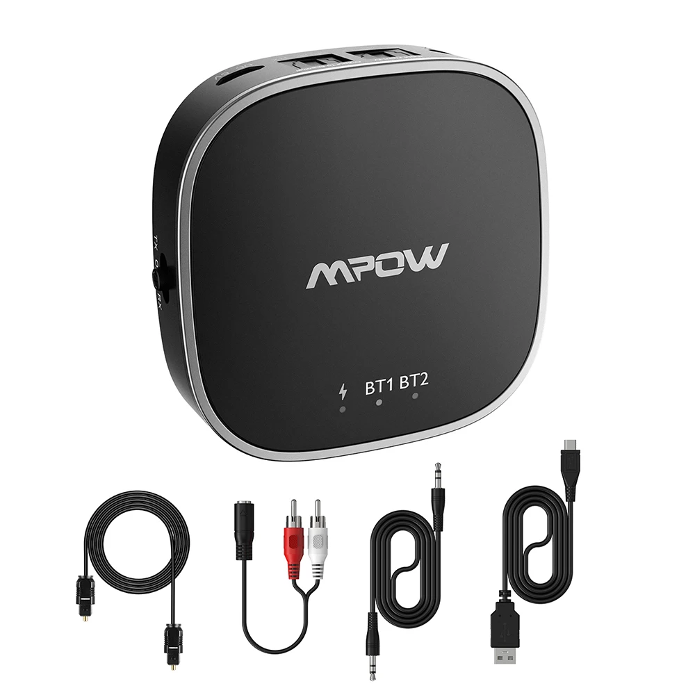 Mpow Bluetooth 5,0 приемник передатчик APTX/APTX HD/APTX LL беспроводной адаптер с цифровым оптическим Toslink Aux кабель подключения